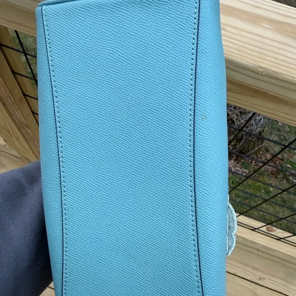 Coach Mini Bennett Satchel with Crossbody Strap, Blue/Teal EUC - Picture 7 of 8